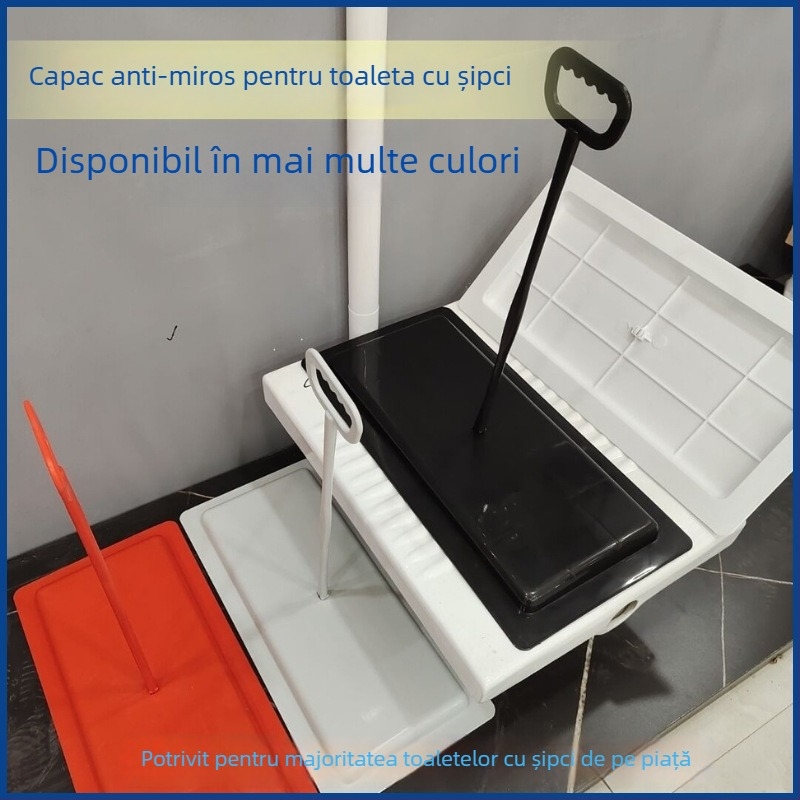 Capac de toaletă pentru toaletă de tip crouch, Mojia Modelul 16, material PP, stil modern minimalist, potrivire universală