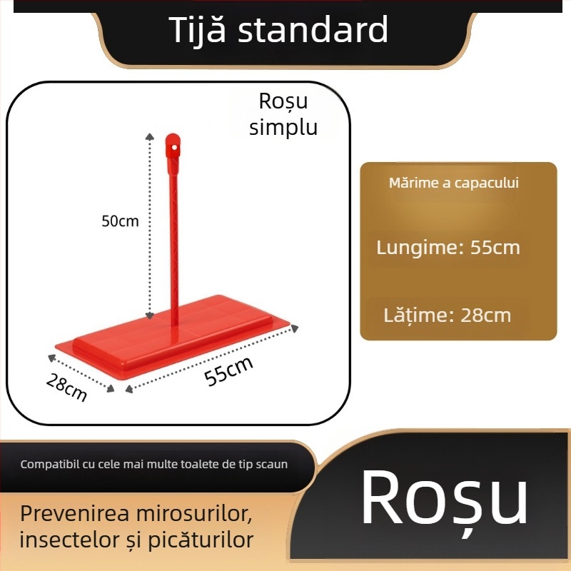 Capac de toaletă pentru toaletă de tip crouch, Mojia Modelul 16, material PP, stil modern minimalist, potrivire universală