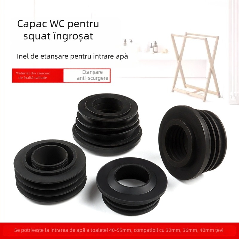 Inel etanșare pentru toaletă de tip squat - cauciuc, Zhongzhen, montaj manual, stil modern minimalist