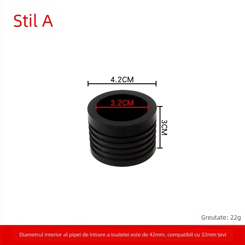 Inel etanșare pentru toaletă de tip squat - cauciuc, Zhongzhen, montaj manual, stil modern minimalist