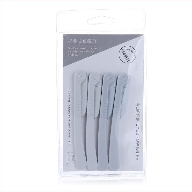 Lamella trimmer pentru sprâncene, lamă din oțel inoxidabilă, pliabilă – pentru începători, potrivit pentru toate tipurile de piele