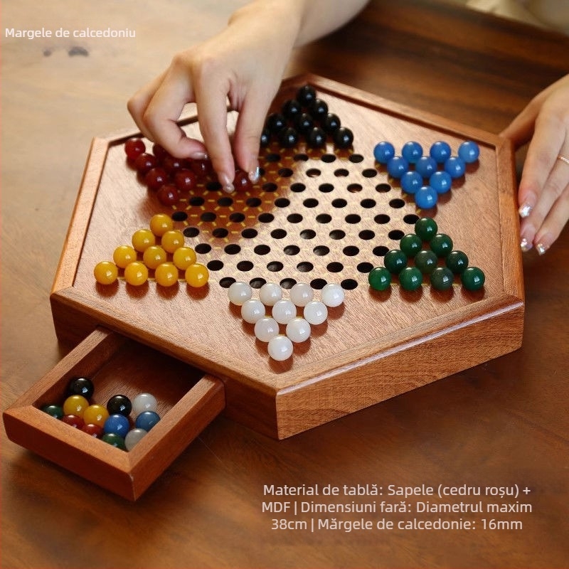 Tavă de joc din lemn, două în unu pentru Go, educativă, melamină, potrivită pentru sugari și copii mici (0–3 ani).