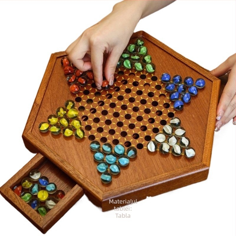 Tavă de joc din lemn, două în unu pentru Go, educativă, melamină, potrivită pentru sugari și copii mici (0–3 ani).