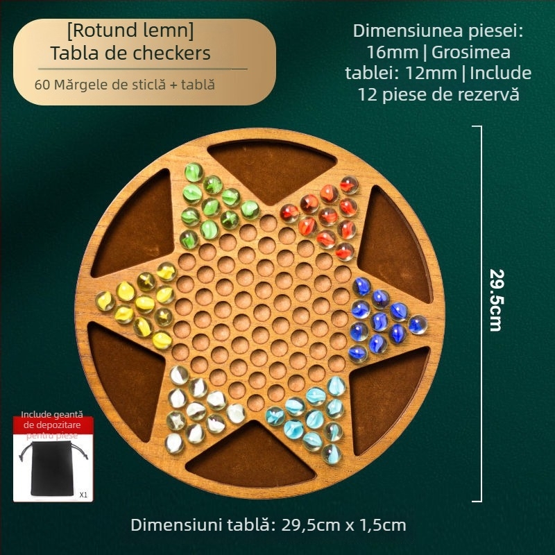 Tavă de joc din lemn, două în unu pentru Go, educativă, melamină, potrivită pentru sugari și copii mici (0–3 ani).
