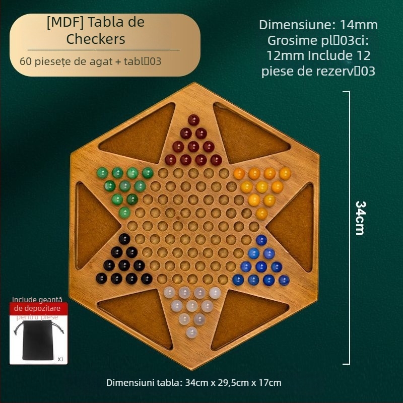 Tavă de joc din lemn, două în unu pentru Go, educativă, melamină, potrivită pentru sugari și copii mici (0–3 ani).