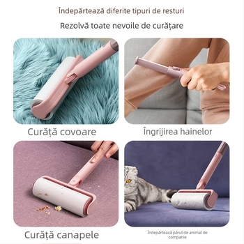 WOWEI Rola de păr din plastic – stil Light Luxury, rolă lipicioasă pentru păr