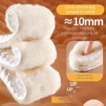 Talpă pentru pantofi cu căptușeală din lână, încălzesc, cresc înălțimea, pentru pantofi din material textil, PU