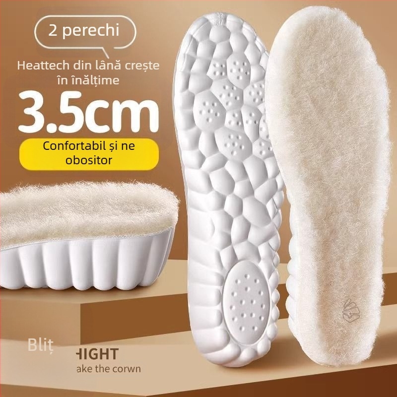 Talpă pentru pantofi cu căptușeală din lână, încălzesc, cresc înălțimea, pentru pantofi din material textil, PU