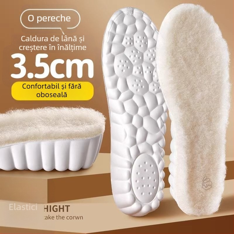 Talpă pentru pantofi cu căptușeală din lână, încălzesc, cresc înălțimea, pentru pantofi din material textil, PU