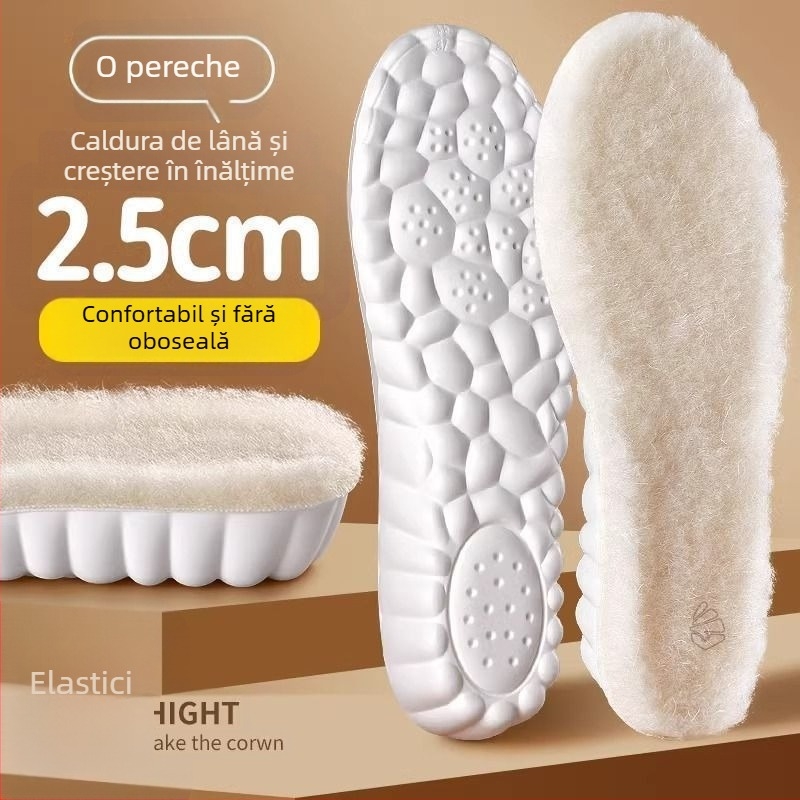 Talpă pentru pantofi cu căptușeală din lână, încălzesc, cresc înălțimea, pentru pantofi din material textil, PU