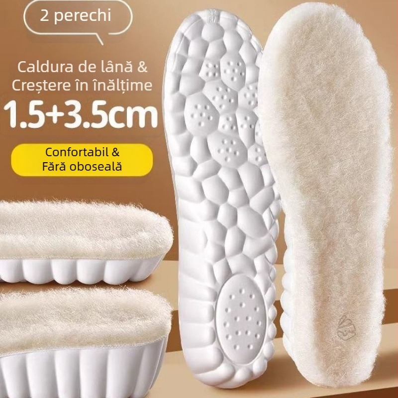 Talpă pentru pantofi cu căptușeală din lână, încălzesc, cresc înălțimea, pentru pantofi din material textil, PU