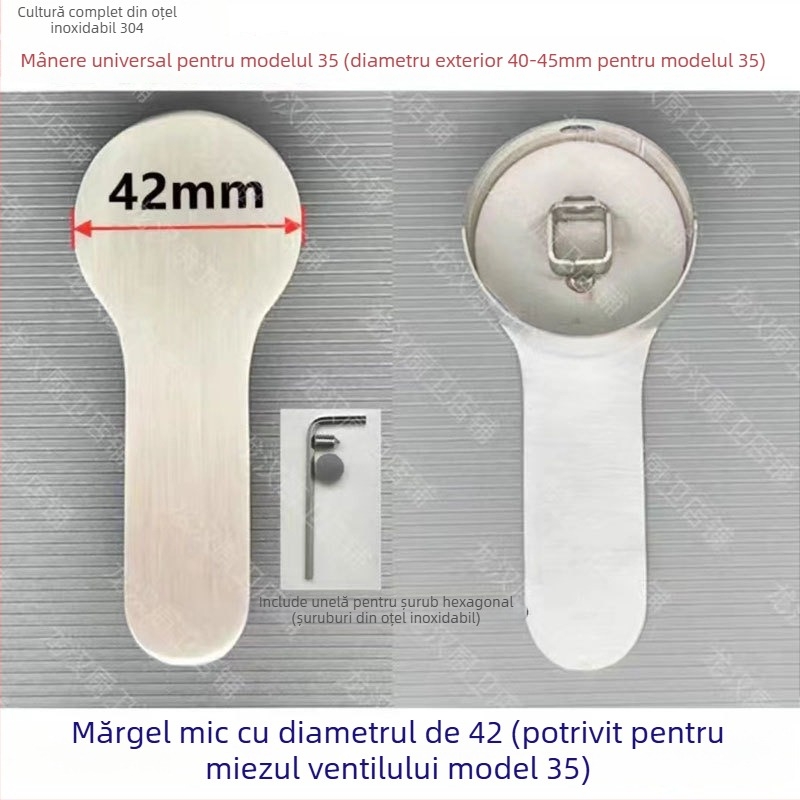Robinet de bucătărie cu mâner de comutator, din oțel inoxidabil – reglaj cald/rece, control multidirigțional, stil modern minimalist