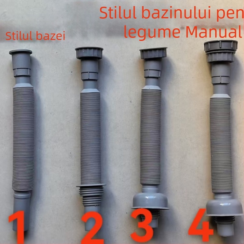 Fitinguri de drenaj pentru chiuveta de bucătărie, PP, instalare prin plug-in direct, anti-miros, anti-coroziune, anti-retur de apă