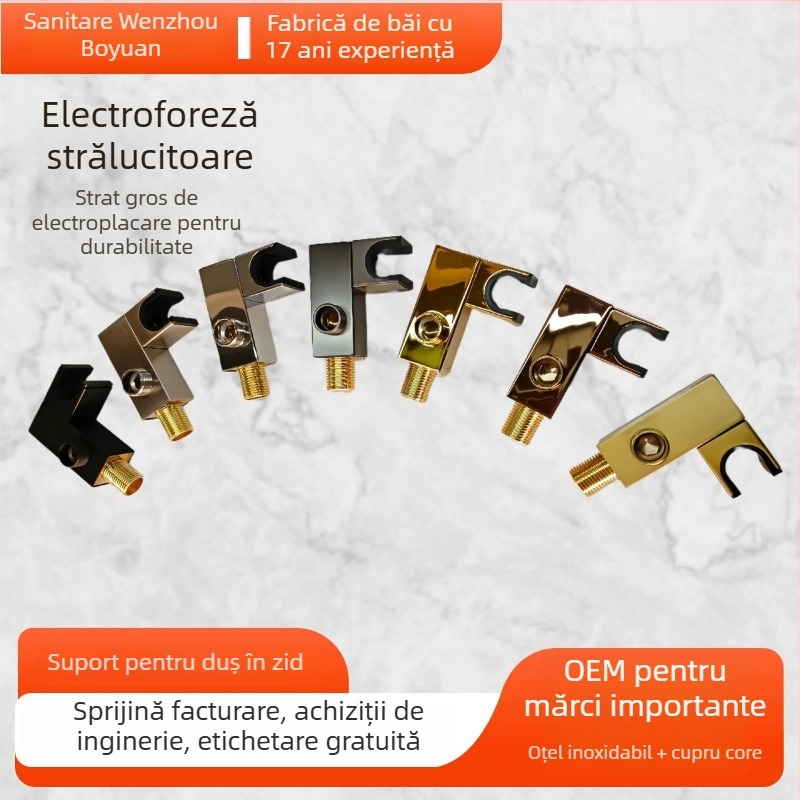 Suport reglabil pentru capul de duș din oțel inoxidabil, montaj ascuns