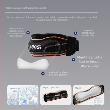 Genunchiere sport din poliester respirabil, universale, pentru alergare, baschet, ciclism