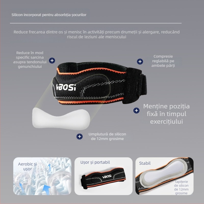 Genunchiere sport din poliester respirabil, universale, pentru alergare, baschet, ciclism