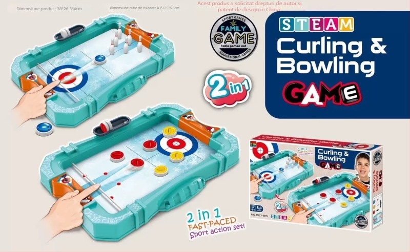 Joc de masă din plastic cu labirint de echilibru pentru doi – puzzle interactiv ce dezvoltă coordonarea mână-ochi