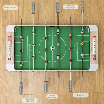 Joc de masă din lemn 4 în 1 pentru copii de Xiangjun: fotbal de masă, tenis de masă, hochei pe masă și duel pentru doi
