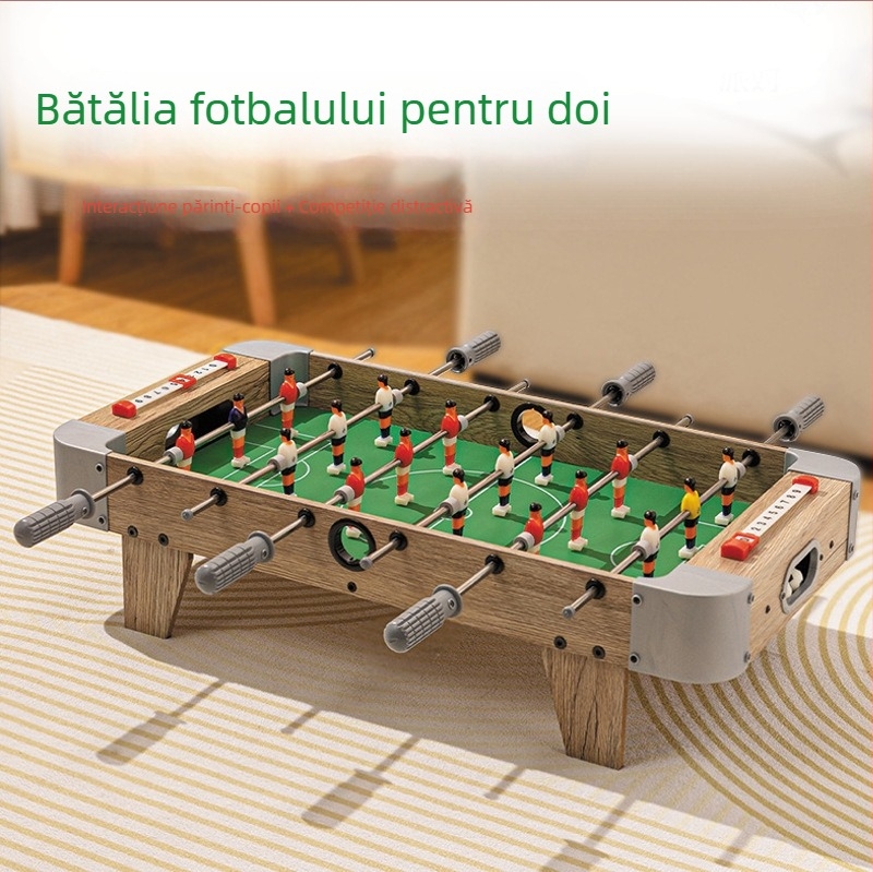 Joc de masă din lemn 4 în 1 pentru copii de Xiangjun: fotbal de masă, tenis de masă, hochei pe masă și duel pentru doi