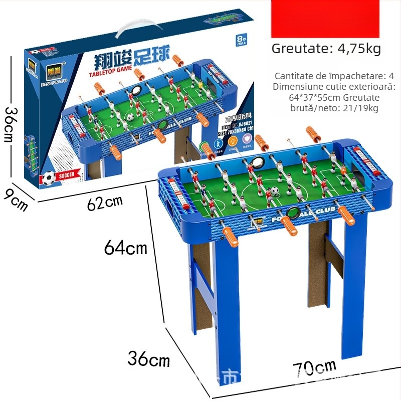 Joc de masă din lemn 4 în 1 pentru copii de Xiangjun: fotbal de masă, tenis de masă, hochei pe masă și duel pentru doi