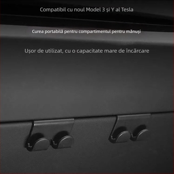 Cârlig pentru cutia de mănuși Tesla Model Y2/YL – material ABS, montaj snap-on, potrivit pentru consola centrală