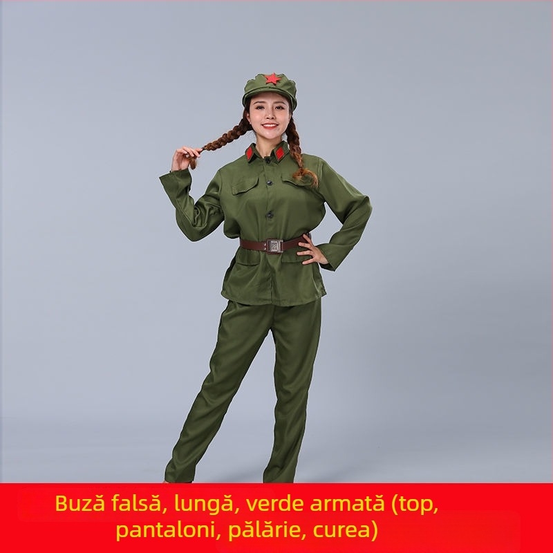Costum de reprezentație în stil militar, unisex, pentru bărbați și femei, țesătură poliester, conținut poliester 90–95%, lansare vară 2022, potrivit pentru dansul burții