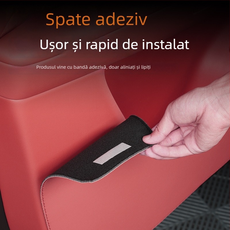 Accesorii interioare auto din piele — pernă anti-kick pentru ușă, compatibil Wenjie M7/M8/M9, model 07, Hongfu Horse, piele artificială, prelucrare personalizată