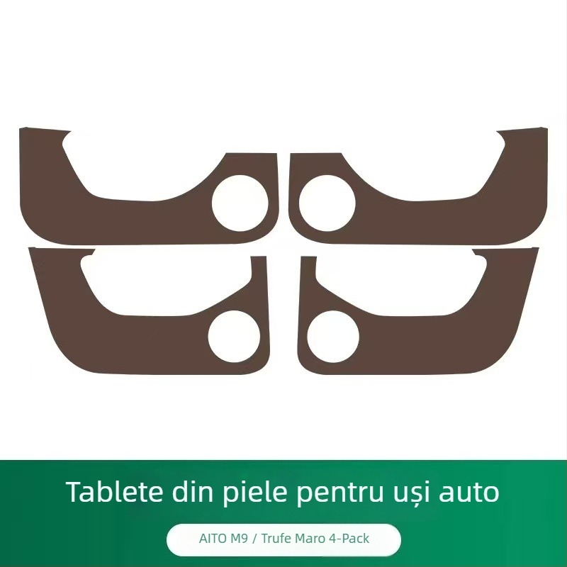 Accesorii interioare auto din piele — pernă anti-kick pentru ușă, compatibil Wenjie M7/M8/M9, model 07, Hongfu Horse, piele artificială, prelucrare personalizată