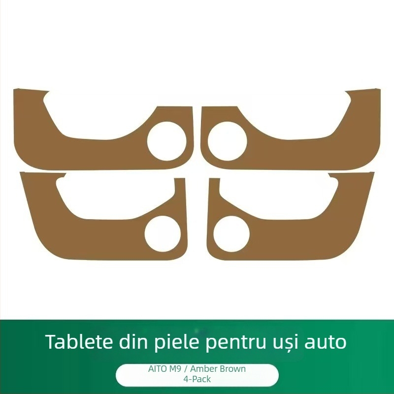 Accesorii interioare auto din piele — pernă anti-kick pentru ușă, compatibil Wenjie M7/M8/M9, model 07, Hongfu Horse, piele artificială, prelucrare personalizată