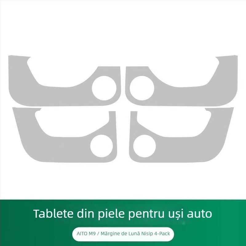 Accesorii interioare auto din piele — pernă anti-kick pentru ușă, compatibil Wenjie M7/M8/M9, model 07, Hongfu Horse, piele artificială, prelucrare personalizată