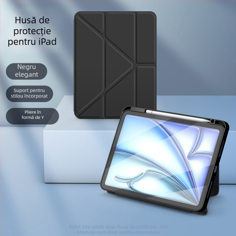 Husă de protecție pentru iPad, acrilic, dual în unu, stil business, suport pentru funcția de somn, protecție anti-cădere, compatibilă cu Apple iPad cu cipul A16