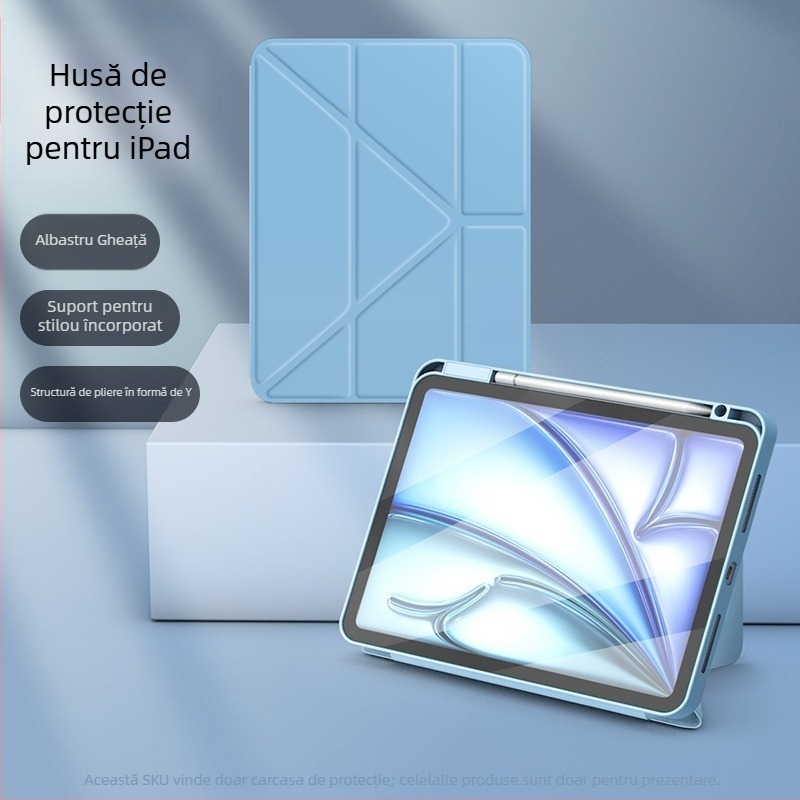 Husă de protecție pentru iPad, acrilic, dual în unu, stil business, suport pentru funcția de somn, protecție anti-cădere, compatibilă cu Apple iPad cu cipul A16