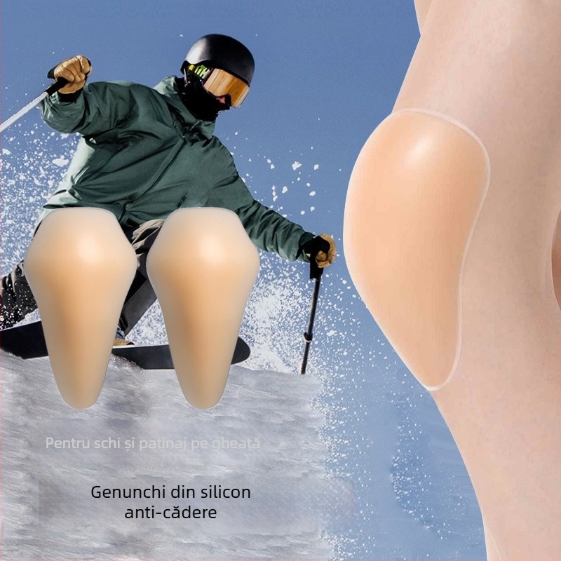 Protecții din silicon pentru schi, protecții pentru încheieturi și genunchi pentru adulți, sporturi pe gheață și zăpadă