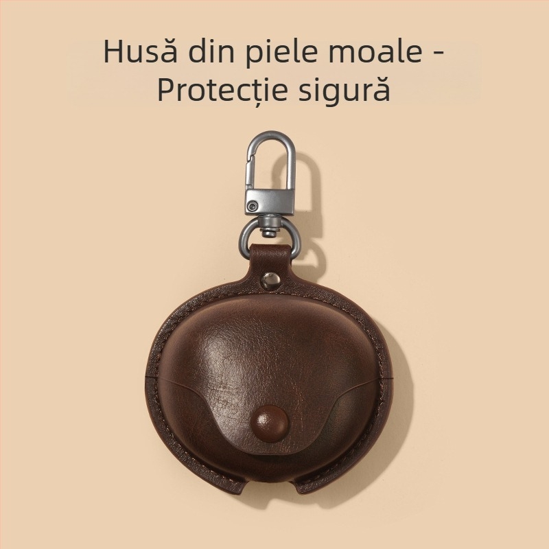 Carcasă de protecție pentru Huawei FreeClip2 căști cu clips, din piele sintetică, realizată manual, finisaj mat, stil desen animat