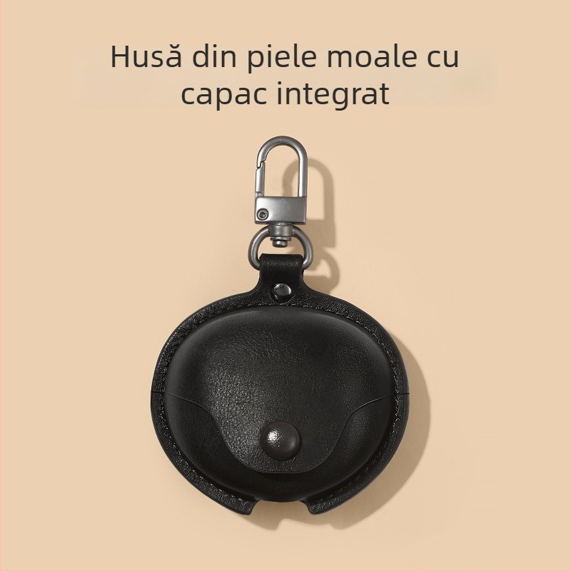 Carcasă de protecție pentru Huawei FreeClip2 căști cu clips, din piele sintetică, realizată manual, finisaj mat, stil desen animat