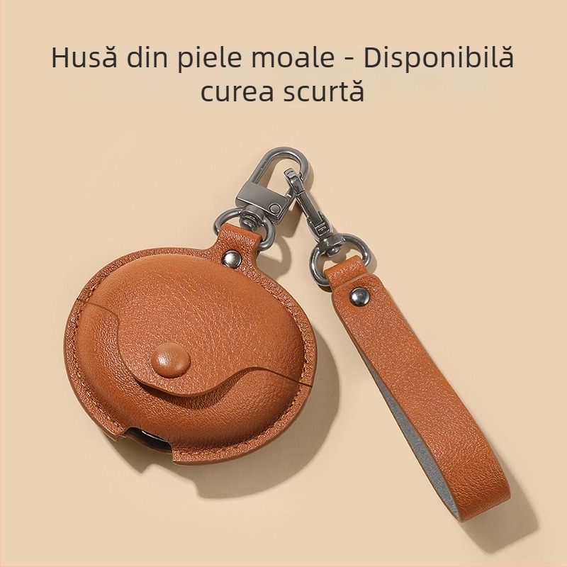 Carcasă de protecție pentru Huawei FreeClip2 căști cu clips, din piele sintetică, realizată manual, finisaj mat, stil desen animat