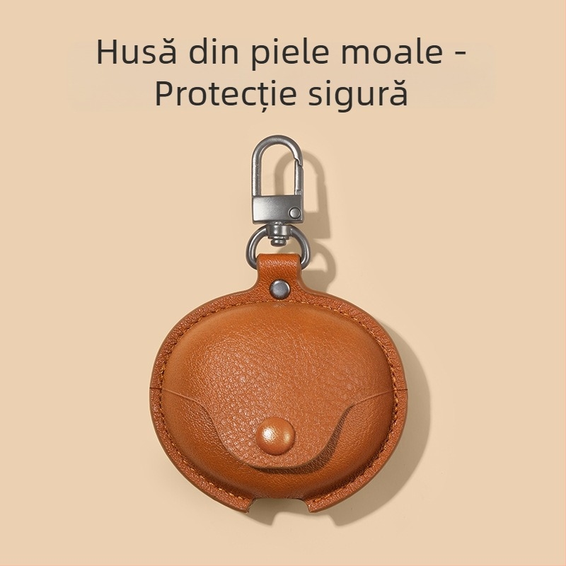 Carcasă de protecție pentru Huawei FreeClip2 căști cu clips, din piele sintetică, realizată manual, finisaj mat, stil desen animat