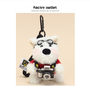 Pandantiv pluș West Highland – Cățeluș păpușă, Umplutură PP bumbac, Blană scurtă, Pentru vârsta 15–35 ani, Origine Guangdong