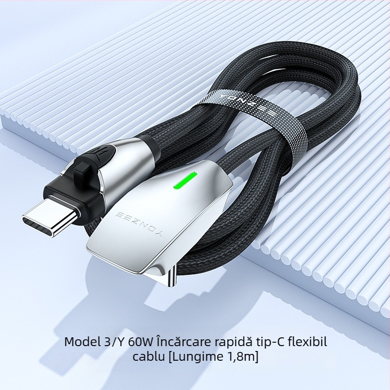 Hub USB de încărcare pentru consola centrală Tesla Model 3/Y – Mini, ABS, Snap-on