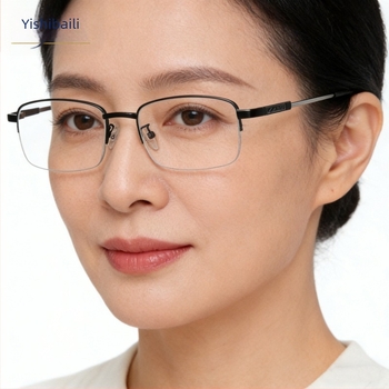 Ochelari de lectură cu protecție împotriva luminii albastre, ramă pătrată semi rim, lentile PC, pentru vârstnici