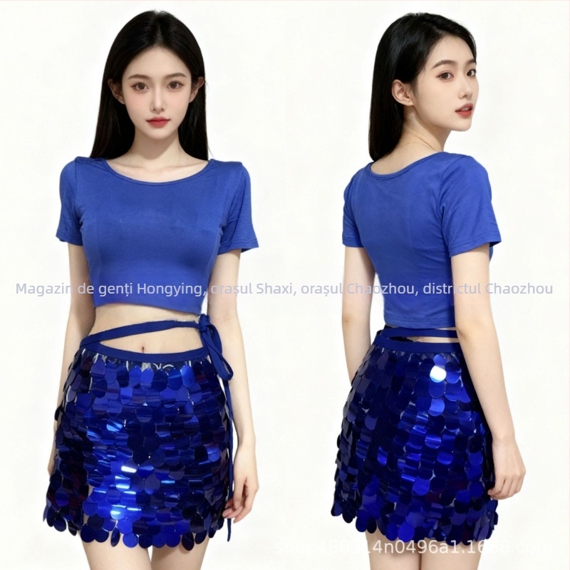 Costum Belly Dance pentru femei – mărgele și paiete, țesătură Modal, Modal 50–70%, Spandex 50–70%