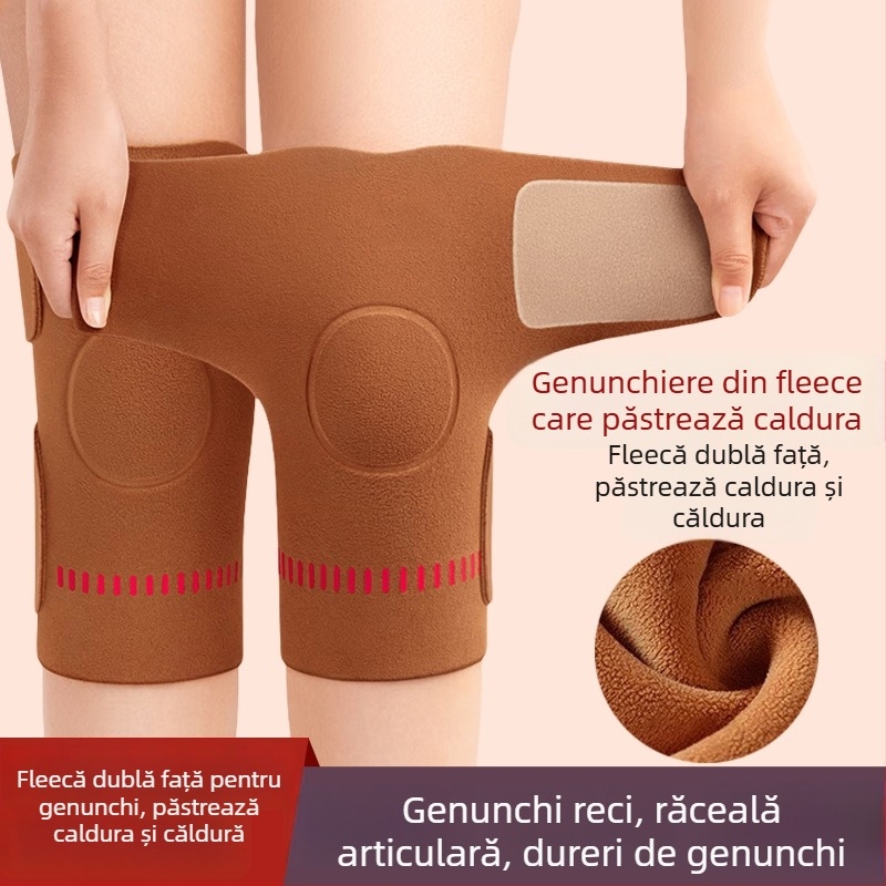 Genunchiere cu fleece dublu pe ambele fețe, închidere Velcro, pentru adulți – pentru yoga