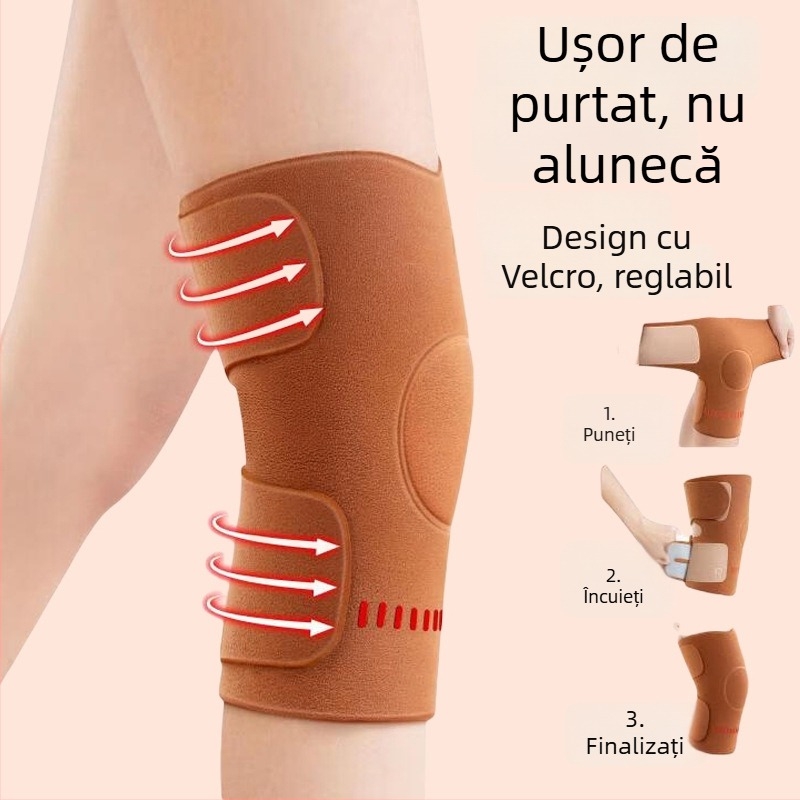 Genunchiere cu fleece dublu pe ambele fețe, închidere Velcro, pentru adulți – pentru yoga