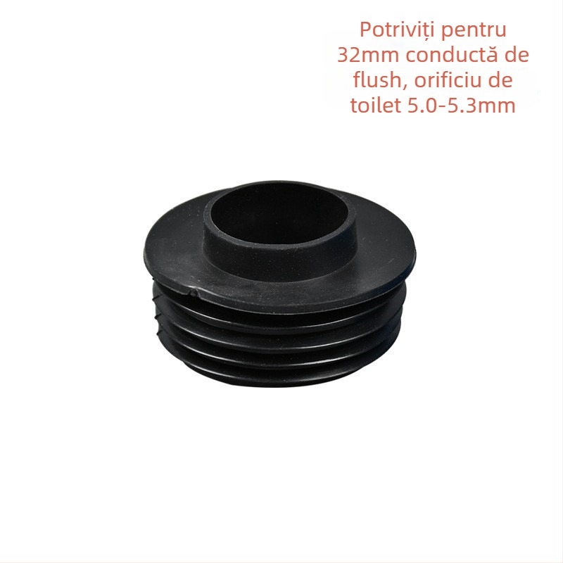 Inel de etanșare din cauciuc pentru toaletă de tip squat – dop de drenaj, intrare/ieșire apă, montaj
