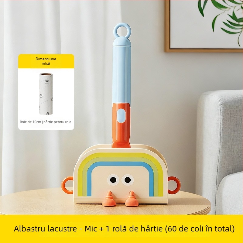 Rolă de scame cu mâner lung, role de înlocuire, pentru îndepărtarea prafului și a scamelor de pe paturi și pulovere