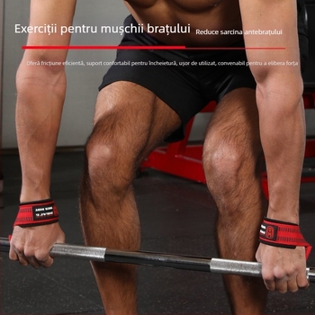 Bandă de încheietură pentru ridicarea greutăților cu protecție pentru palmă și încheietură, grosime sporită, antiderapantă, din fibră de poliester, brand WOSWEIR