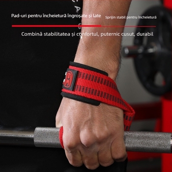 Bandă de încheietură pentru ridicarea greutăților cu protecție pentru palmă și încheietură, grosime sporită, antiderapantă, din fibră de poliester, brand WOSWEIR