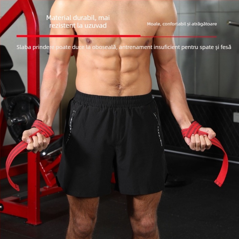 Bandă de încheietură pentru ridicarea greutăților cu protecție pentru palmă și încheietură, grosime sporită, antiderapantă, din fibră de poliester, brand WOSWEIR