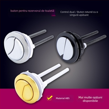 Accesoriu pentru butonul capacului de toaletă, buton circular pentru unic și dublu, tip universal, ABS material, apăsare