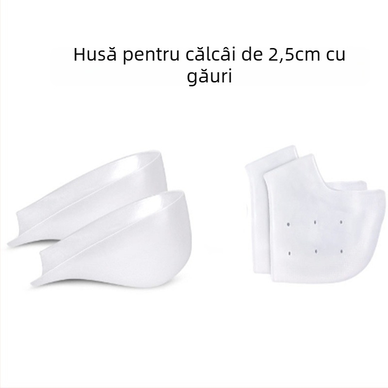 Talpă invizibilă din silicon pentru creșterea înălțimii – Înalțare călcâi, SEBS/TPR, potrivită pentru adidași, pantofi din piele și botine, brand Jiewen